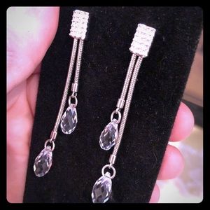 Gorgeous Swarovski drop crystal earrings.